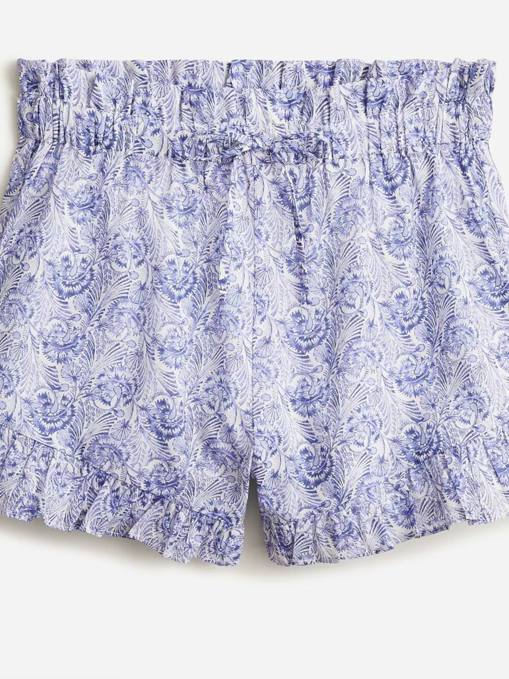 J Crew Cotton voile ruffle beach short in dandelion swirl size XL